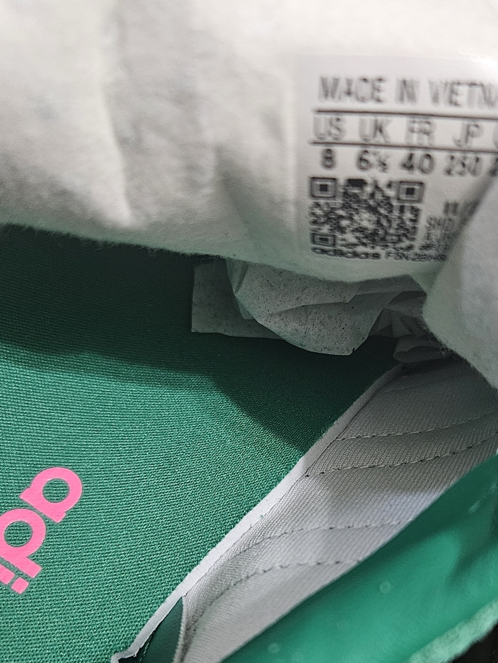 Adidas Gazelle Bold Platform Sneakers - Court Green/Pink Womens Size 8 NEW - Picture 7 of 8